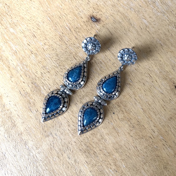 Boucles D'Oreilles JALAN En Argent 925 Avec Labradorites Du Canada - Neuf Avec Étiquettes