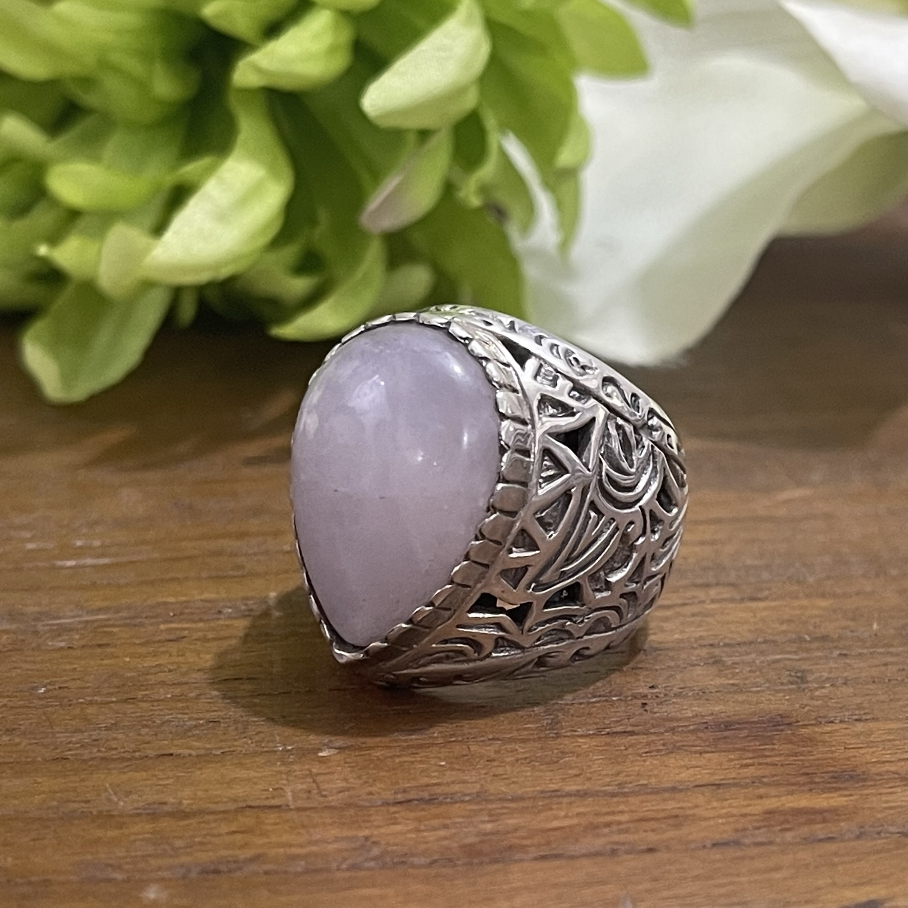 Silver rings with large semi precious stones online