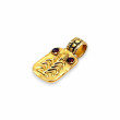 18k Gold-plated and red garnet Pendant