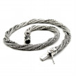 5-row twisted silver necklace