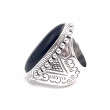 925 Silver and onyx ring