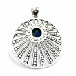 925 Silver pendant, laiton & Azurite from Peru