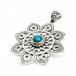 925 Silver pendant, laiton & Turquoise