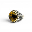 Bague Argent 925 et Laiton avec Jaspe Bourdon