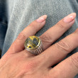 Bague Argent 925 et Laiton avec Jaspe Bourdon
