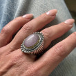 Bague Argent 925 et laiton avec kunzite