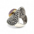 Bague Argent 925 et laiton avec Kunzite