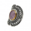 Bague Argent 925 et laiton avec Kunzite