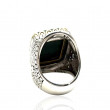 Bague Argent 925 et laiton avec malachite