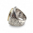 Bague Argent 925 et laiton avec nacre blanche
