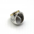 Bague Argent 925 et laiton avec pierres semi-précieuses