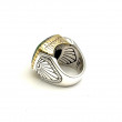 Bague Argent 925 et laiton avec Rubis zoisite