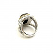 Bague Argent 925 et laiton avec rubis zoisite