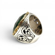 Bague Argent 925 et Laiton avec rubis zoisite facetté
