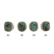 Bague Argent 925 et laiton avec turquoise africaie
