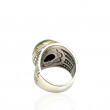 Bague Argent 925 et laiton avec turquoise africaine