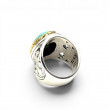 Bague Argent 925 et Laiton avec turquoise du Chili