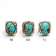 Bague Argent 925 et Laiton avec turquoise du Chili