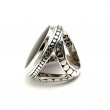 Bague argent 925 et nacre dorée