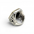 Bague Argent 925, Laiton et malachite