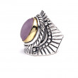 Bague Argent et Laiton avec Kunzite
