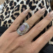 Bague Argent et Laiton avec Kunzite