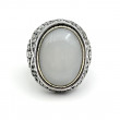 Bague Argent et Laiton avec Pierre de Lune