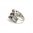 Bague Argent et Laiton avec tourmalines
