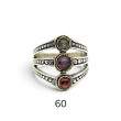 Bague Argent et Laiton avec tourmalines