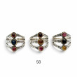 Bague Argent et Laiton avec tourmalines