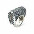 Bague argent et topazes bleues - COLLECTION ARCHIVES