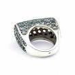Bague argent et topazes bleues - COLLECTION ARCHIVES