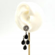 Boucles d'oreille argent et nacre noire