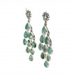 Boucles d'oreilles Argent 925 et Coquillage vert