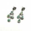 Boucles d'oreilles Argent 925 et coquillage vert