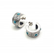 Boucles d'oreilles argent 925 et turquoises