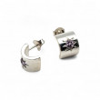 Boucles d'oreilles argent et améthyste