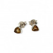 Boucles d'oreilles argent et citrine