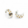 Boucles d'oreilles argent et citrines