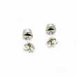 Boucles d'oreilles argent et grenat