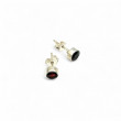 Boucles d'oreilles argent et grenat