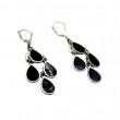 Boucles d'oreilles argent et nacre noire