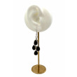 Boucles d'oreilles argent et nacre noire