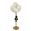 Boucles d'oreilles argent et nacre noire