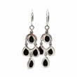 Boucles d'oreilles argent et nacre noire