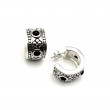 Boucles d'oreilles Argent et Onyx