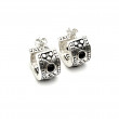 Boucles d'oreilles Argent et Onyx