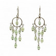 Boucles d'oreilles argent et perles vert clair