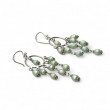Boucles d'oreilles argent et perles vert clair