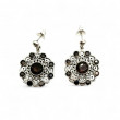 Boucles d'oreilles argent et quartz fumés